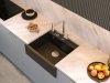 QUADRON BILL 110 GRANITEQ zlewozmywak wpuszczany 1-komorowy 595x540x205 mm, black diamond / elementy miedziane HCQB6054U8PVDC1